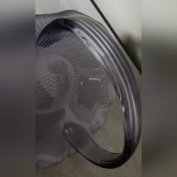 🌟 Laslo Mikasa Japana Vintage Lavender Glass Candy Dish Bride's Basket Purple - Picture 8 of 16